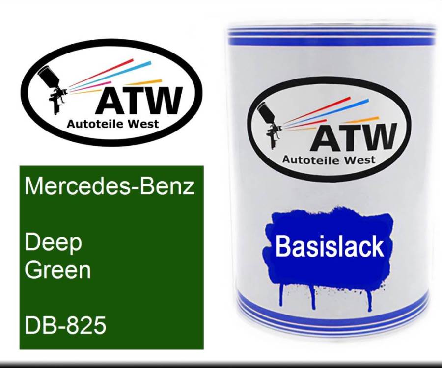 Mercedes-Benz, Deep Green, DB-825: 500ml Lackdose, von ATW Autoteile West.